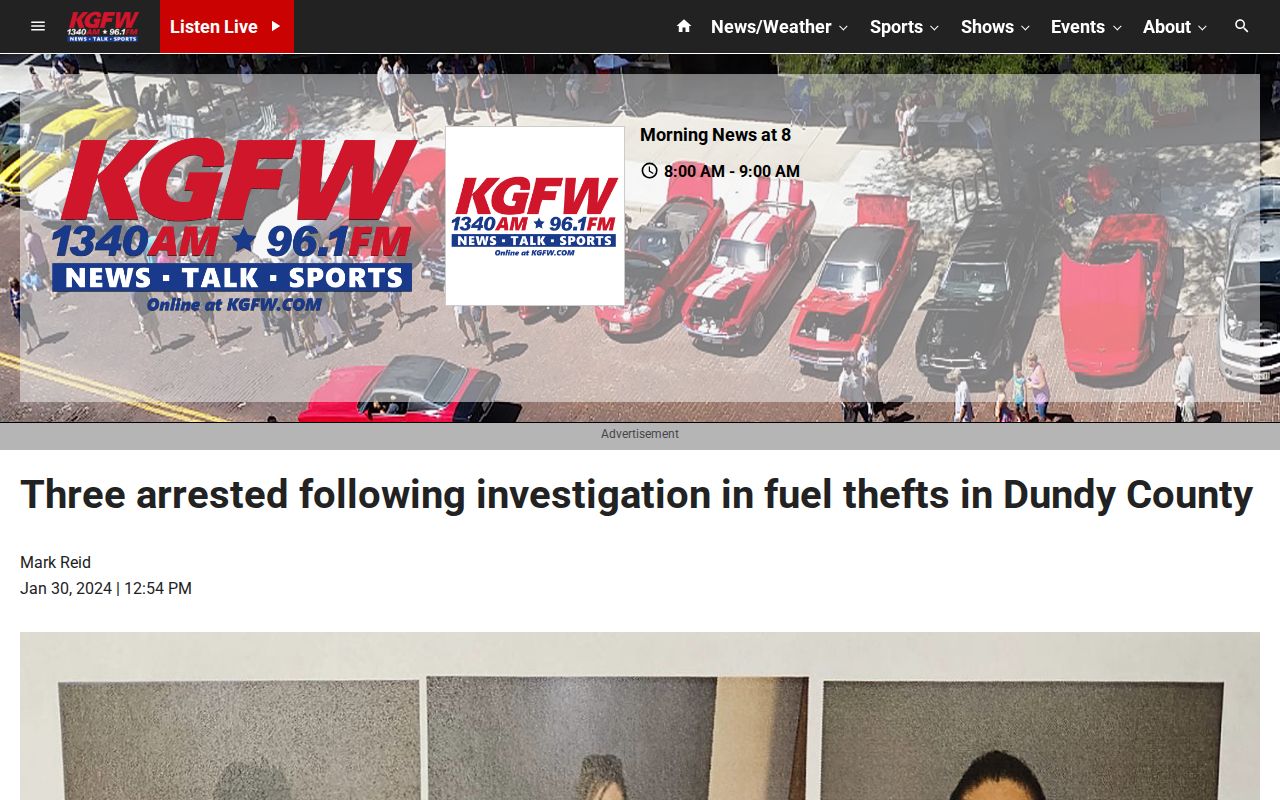 Dundy County arrest news source with agency-attributed booking photo context